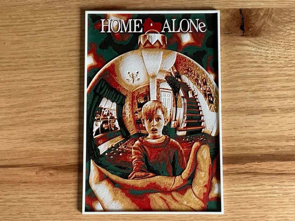 Home Alone (1990) Hueforge Movie Poster