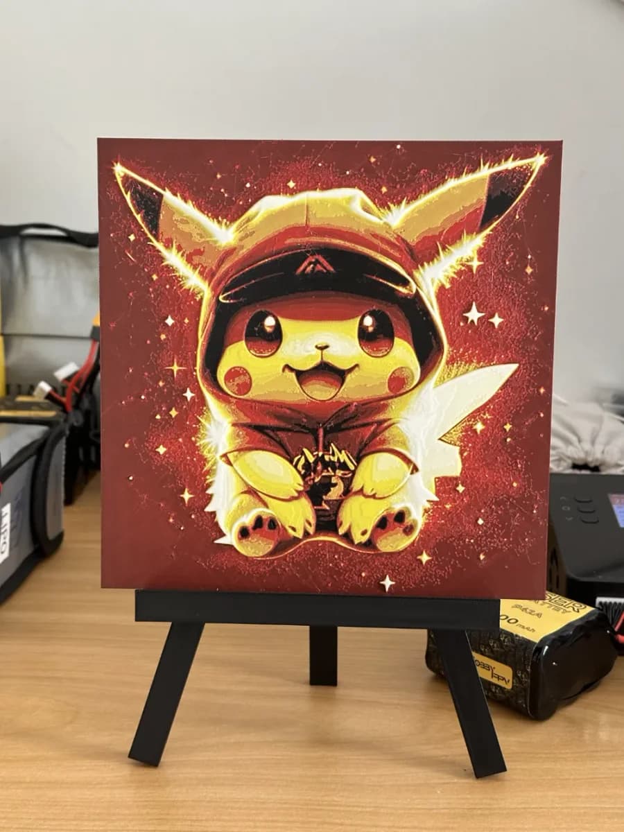 Pokemon Pikachu happy 200x200 by enricoRE HueForge model: Pokemon Pikachu happy 200x200 by enricoRE