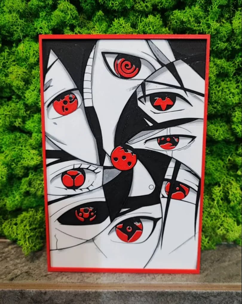 The Sharingan legacy by Garuda3D HueForge model: The Sharingan legacy by Garuda3D