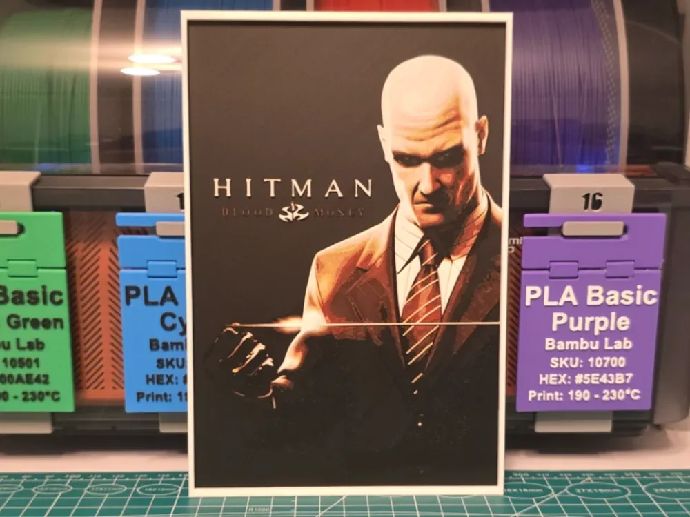 Hitman: Blood Money Poster - Hueforge Art by Lumpy3D HueForge model: Hitman: Blood Money Poster - Hueforge Art by Lumpy3D
