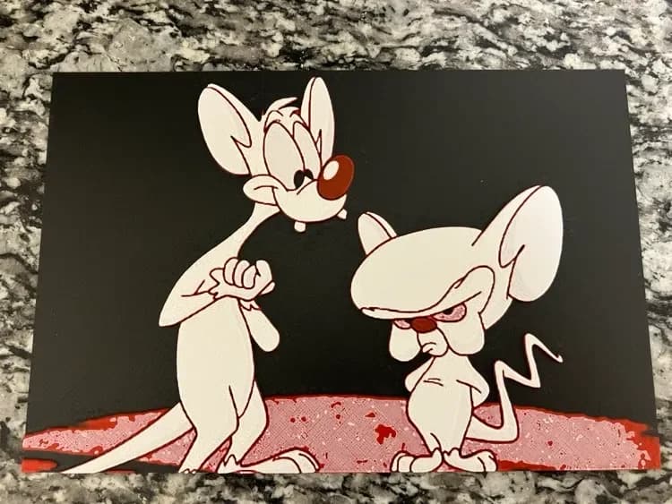 Pinky and the Brain (HueForge print) by Houston713Texan HueForge model: Pinky and the Brain (HueForge print) by Houston713Texan