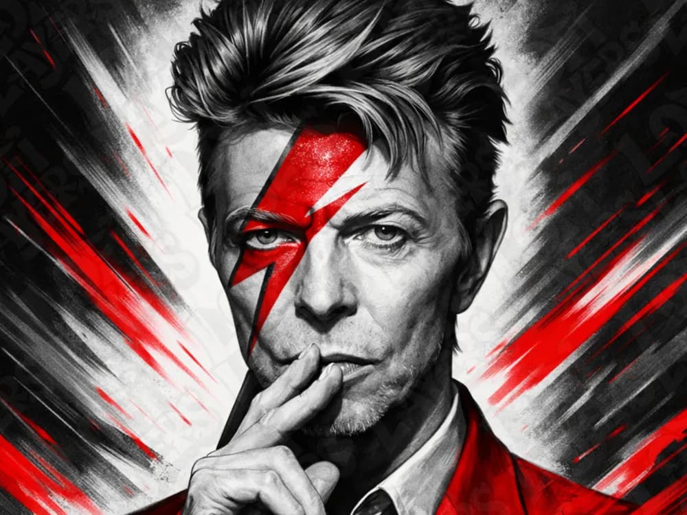 David Bowie Hueforge by LoFi Layers HueForge model: David Bowie Hueforge by LoFi Layers