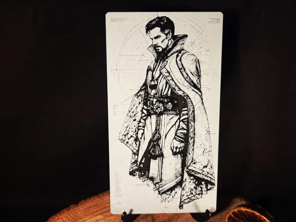 Dr Strange - Marvel inspired - hueforge 110x200mm by EternalDesigns3D HueForge model: Dr Strange - Marvel inspired - hueforge 110x200mm by EternalDesigns3D