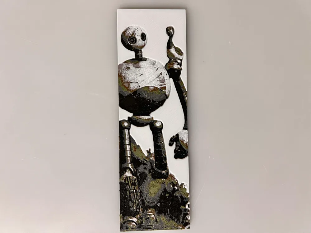 Roz The Wild Robot - Bookmark by 3djd HueForge model: Roz The Wild Robot - Bookmark by 3djd