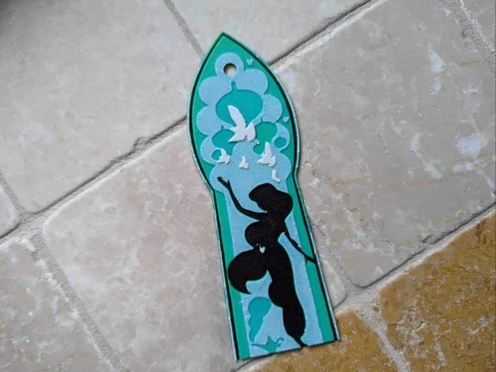 Jasmine - Aladdin Bookmark Hueforge by suaimondi HueForge model: Jasmine - Aladdin Bookmark Hueforge by suaimondi