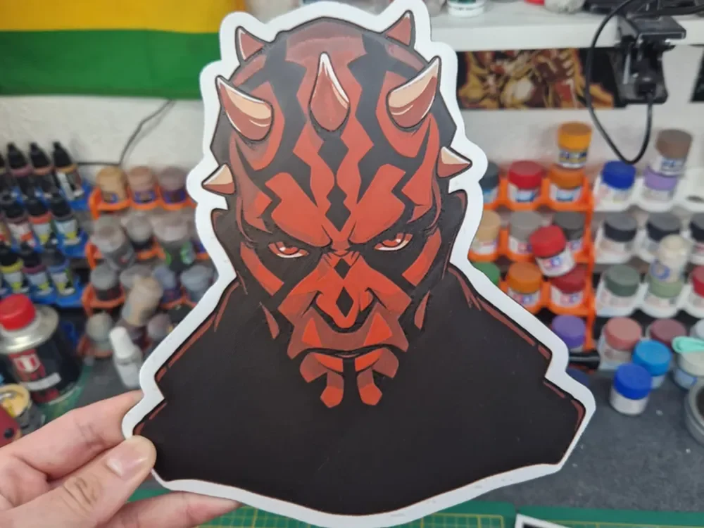 Star Wars Hueforge - Darth Maul by Dakiren HueForge model: Star Wars Hueforge - Darth Maul by Dakiren