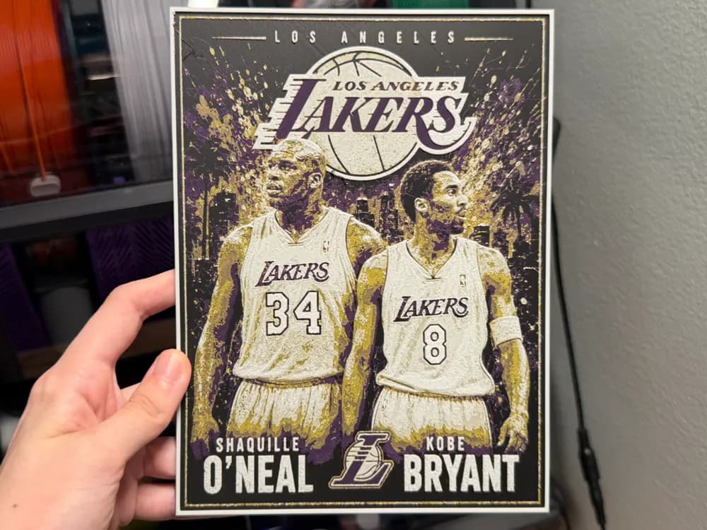 Kobe and Shaq Poster HueForge Kobe and Shaq Poster HueForge