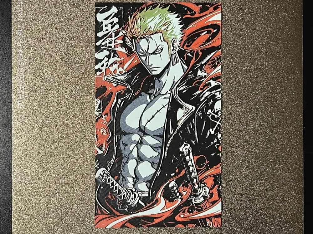 HueForge model: One Piece Roronoa Zoro Hueforge by FantasyZ