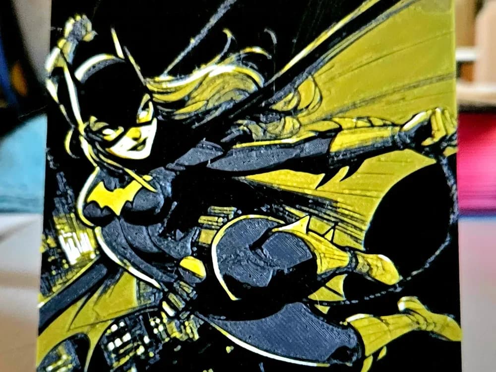 Batwoman by Mano's 3d_Art HueForge model: Batwoman by Mano's 3d_Art