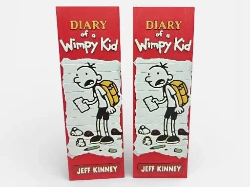 Diary of a Wimpy Kid 50mm x 150mm bookmark by MythicHue's HueForge model: Diary of a Wimpy Kid 50mm x 150mm bookmark by MythicHue's