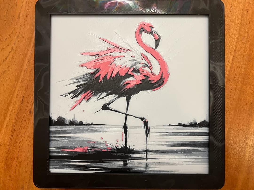 Flamingo by JustBe 3D Printing HueForge model: Flamingo by JustBe 3D Printing