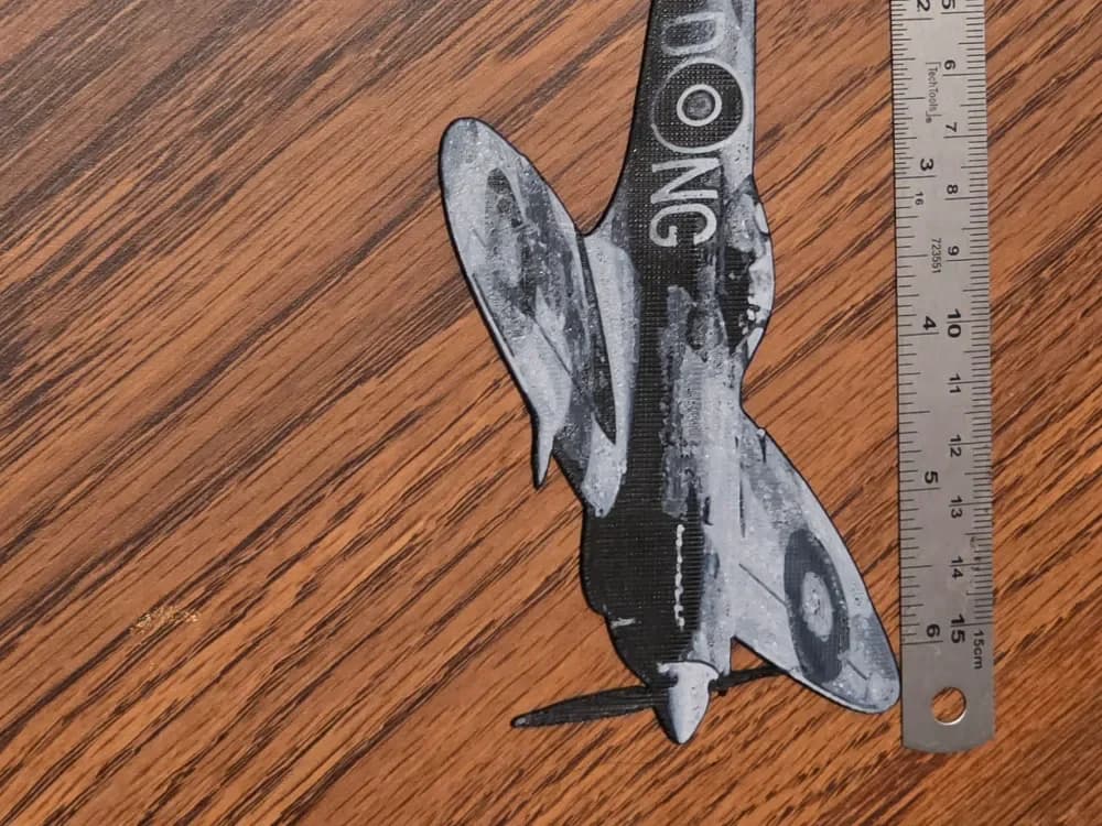 Supermarine Spitfire Bookmark Hueforge NOAMS by AirMechDesigns HueForge model: Supermarine Spitfire Bookmark Hueforge NOAMS by AirMechDesigns
