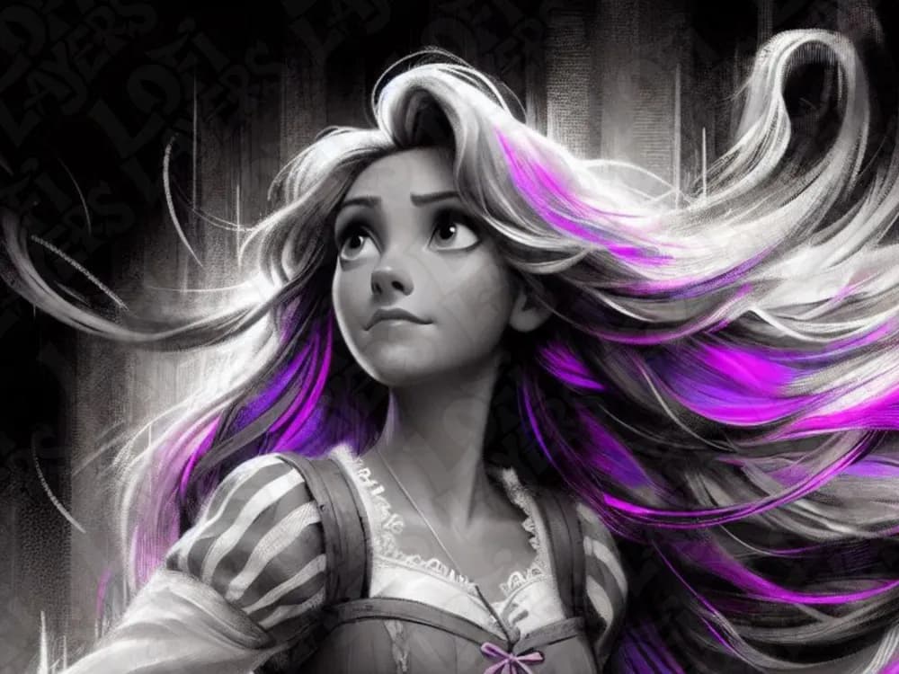 Rapunzel Hueforge by LoFi Layers HueForge model: Rapunzel Hueforge by LoFi Layers