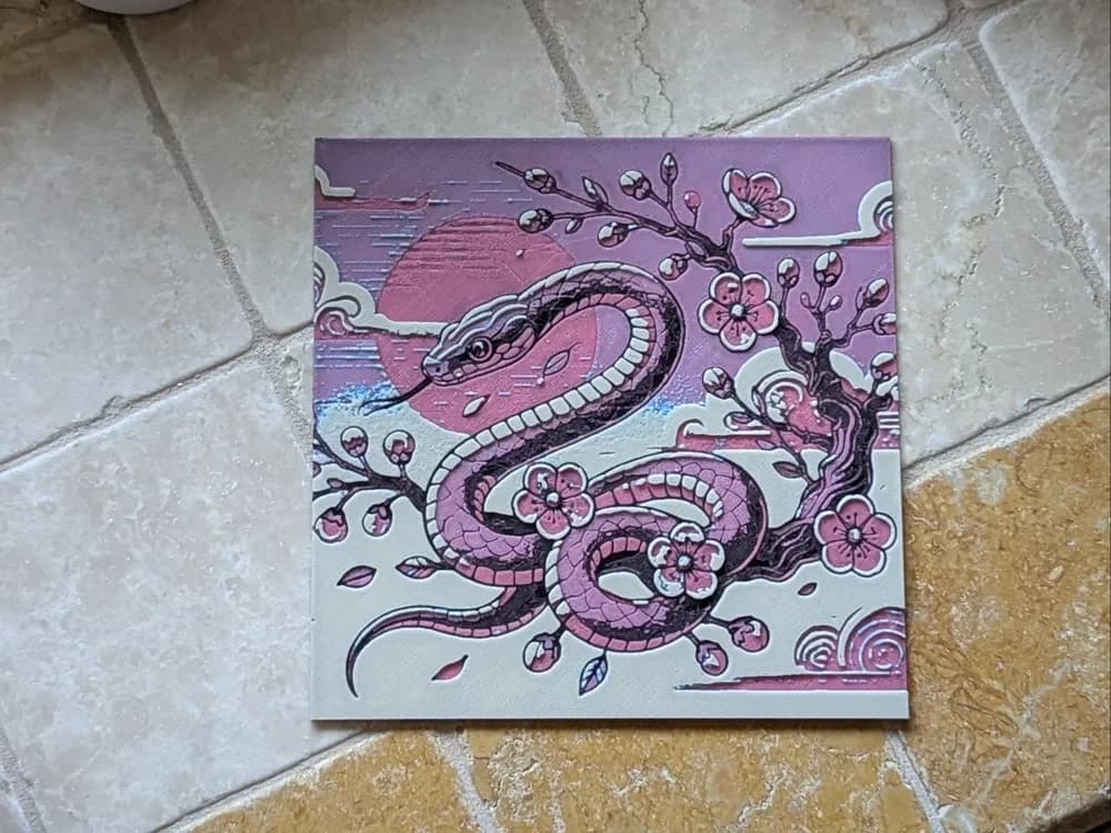 Year of the Snake - Hueforge by suaimondi HueForge model: Year of the Snake - Hueforge by suaimondi