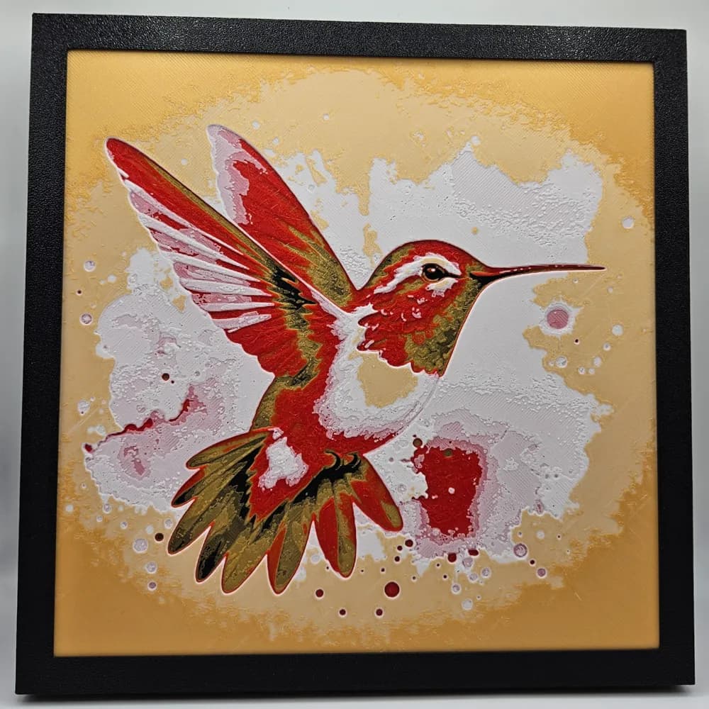 Hummingbird Hueforge by BusyKikiBee HueForge model: Hummingbird Hueforge by BusyKikiBee