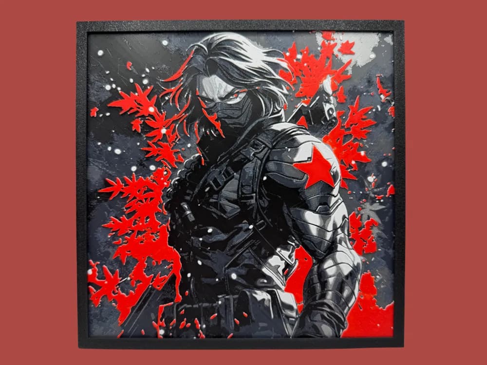 Winter Soldier - Bucky Barnes by Canadian Gamer HueForge model: Winter Soldier - Bucky Barnes by Canadian Gamer