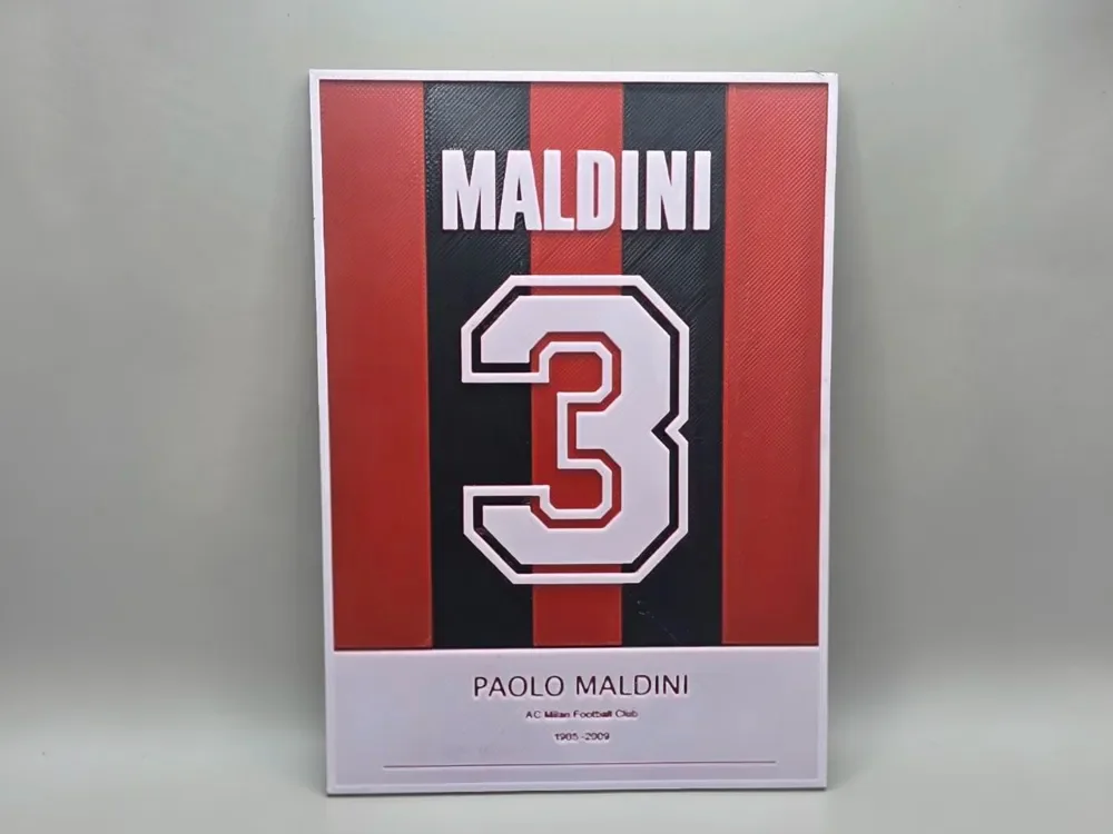 Paolo Maldini AC Milan - HueForge by keko HueForge model: Paolo Maldini AC Milan - HueForge by keko