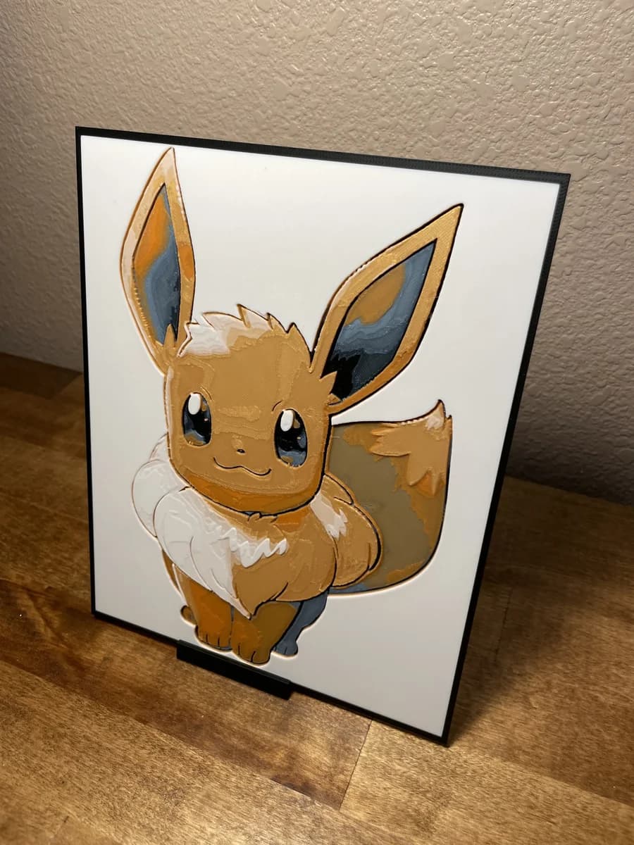 Eevee by Cloudy Nostalgia HueForge model: Eevee by Cloudy Nostalgia