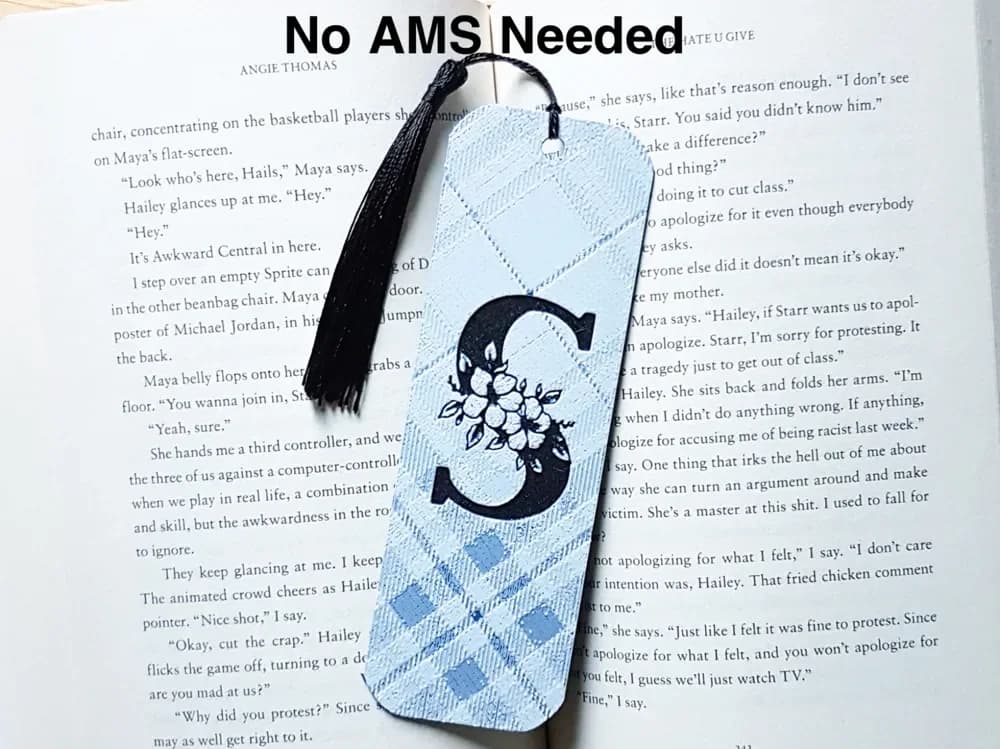 Monogram S Bookmark, Hueforge. by Dame Jo HueForge model: Monogram S Bookmark, Hueforge. by Dame Jo
