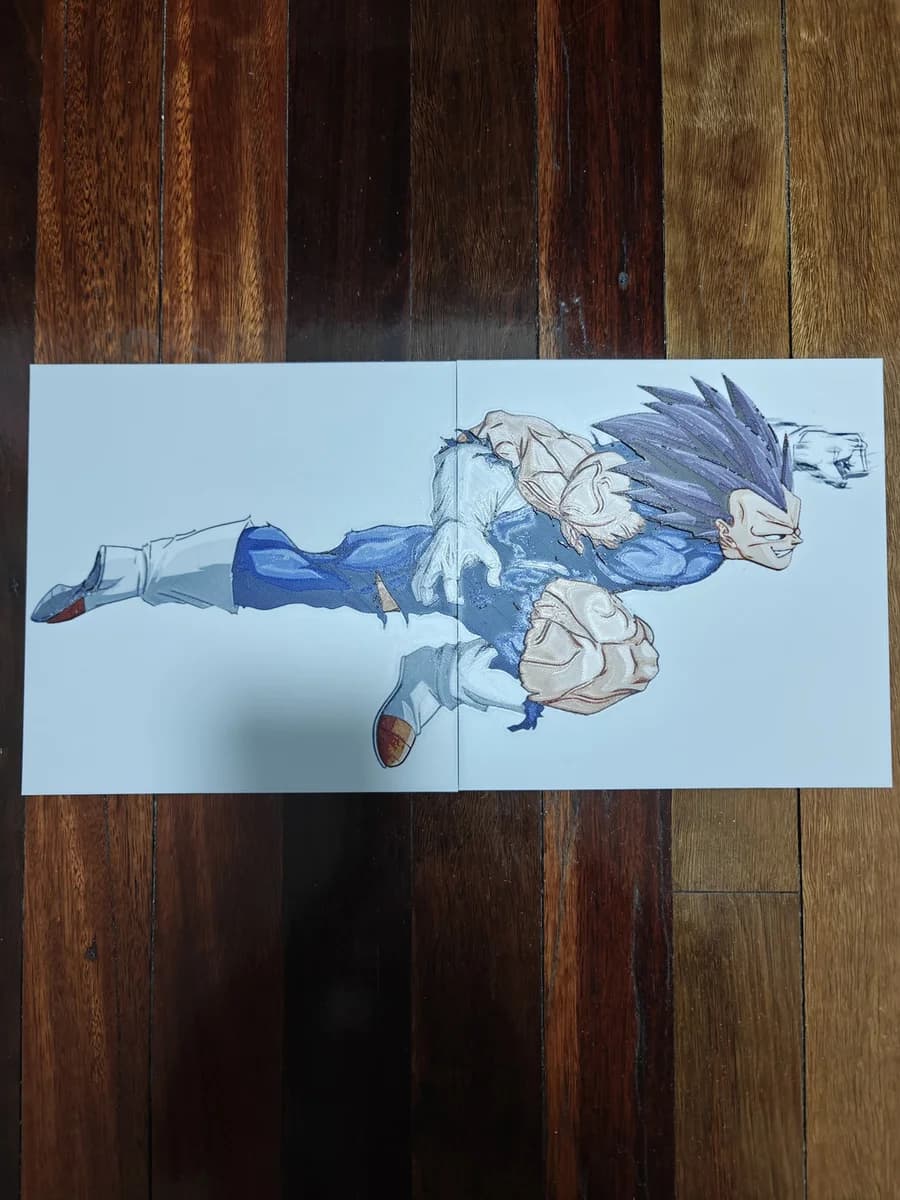 HueForge model: Ultra Ego Vegeta vs ... by TheHueforgeLady