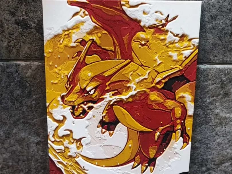 Charizard Flames by Garuda3D HueForge model: Charizard Flames by Garuda3D