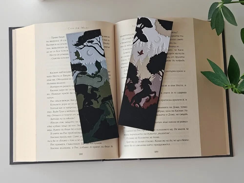 Dragon & Unicorn - Fantasy Bookmarks Set Part 2 by C3D HueForge model: Dragon & Unicorn - Fantasy Bookmarks Set Part 2 by C3D