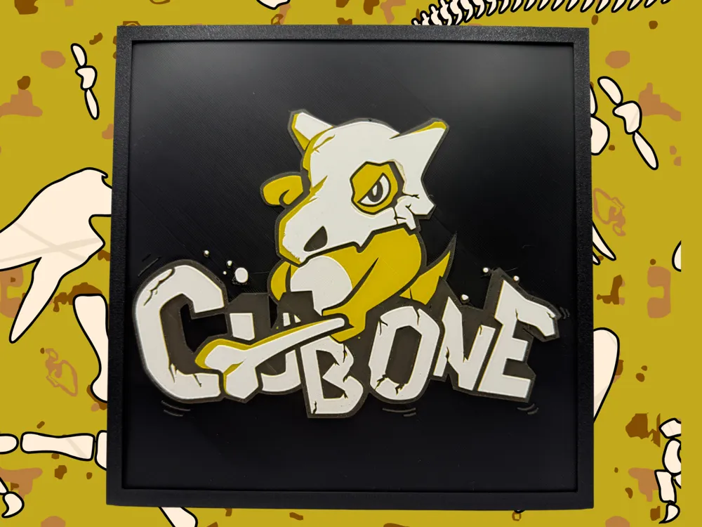 Cubone - Pokemon Hueforge by Canadian Gamer HueForge model: Cubone - Pokemon Hueforge by Canadian Gamer