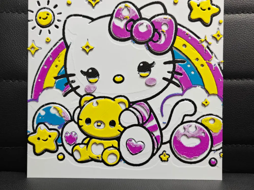 HueForge model: Hello Kitty by TheHueforgeLady