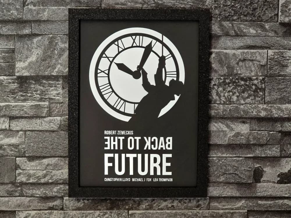 Hueforge back to the future clock 2 colors by StefBull85 HueForge model: Hueforge back to the future clock 2 colors by StefBull85