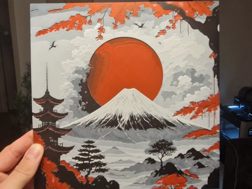 Fujiyama Hueforge - Fujisan by Dakiren HueForge model: Fujiyama Hueforge - Fujisan by Dakiren