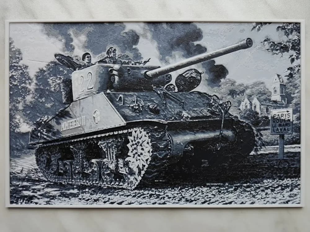 HueForge model: M4 Sherman - Hueforge by BeaN