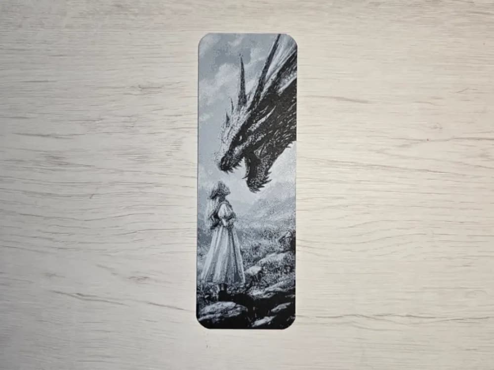 Dragon Girl Bookmark by Atrus Design HueForge model: Dragon Girl Bookmark by Atrus Design