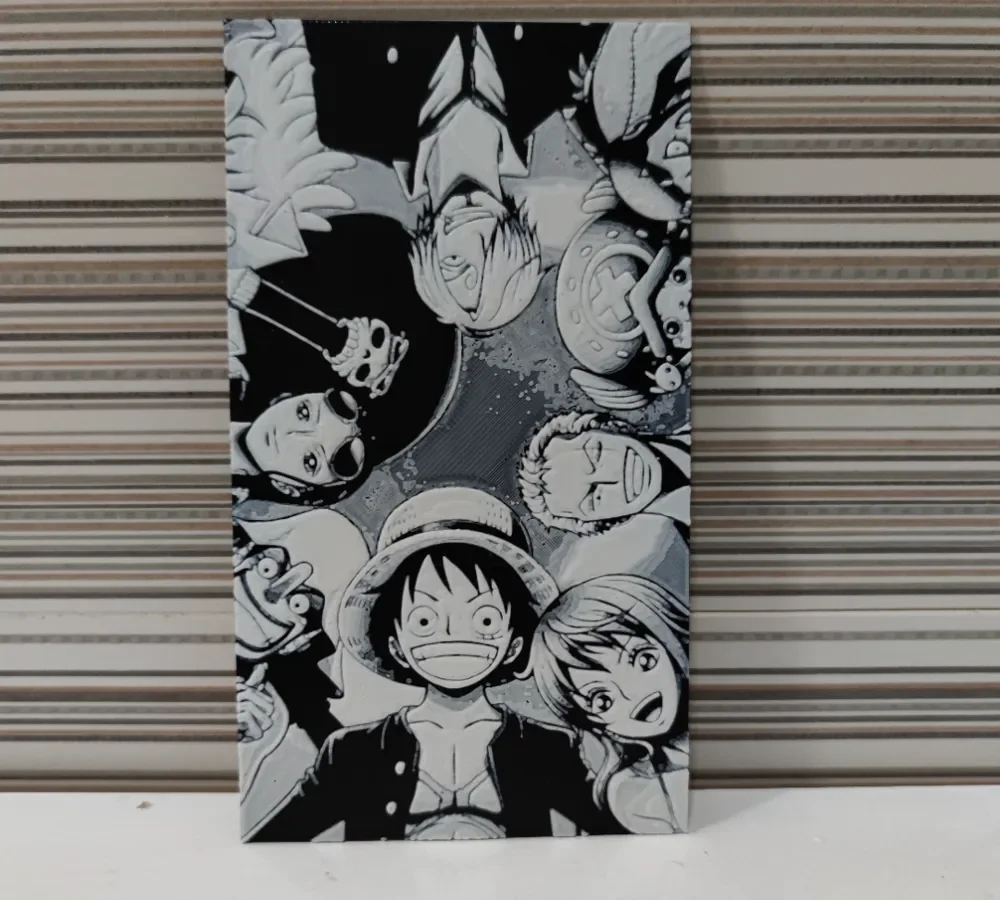 Hueforge selfie of Luffy's friends by Litolunar HueForge model: Hueforge selfie of Luffy's friends by Litolunar