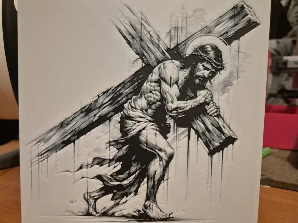 jesus with the cross hueforge jesus with the cross hueforge