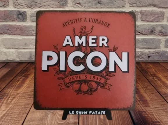 Plaque Vintage Amer Picon Hueforge by leshowpatate HueForge model: Plaque Vintage Amer Picon Hueforge by leshowpatate