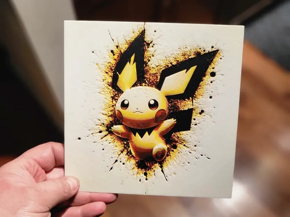 Graffiti Pichu Hueforge by 3Ree Printing HueForge model: Graffiti Pichu Hueforge by 3Ree Printing