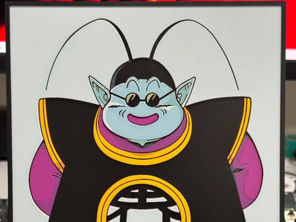 HueForge model: Dragon Ball Z - King Kai - Hueforge by Strata Prints