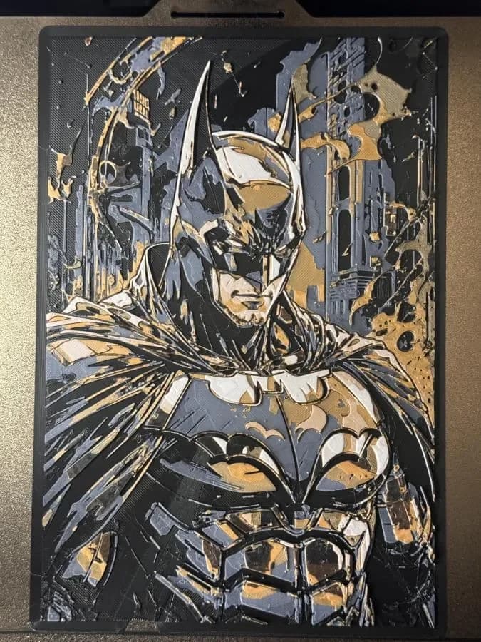 Batman - Hueforge Print by cyanidesugar HueForge model: Batman - Hueforge Print by cyanidesugar