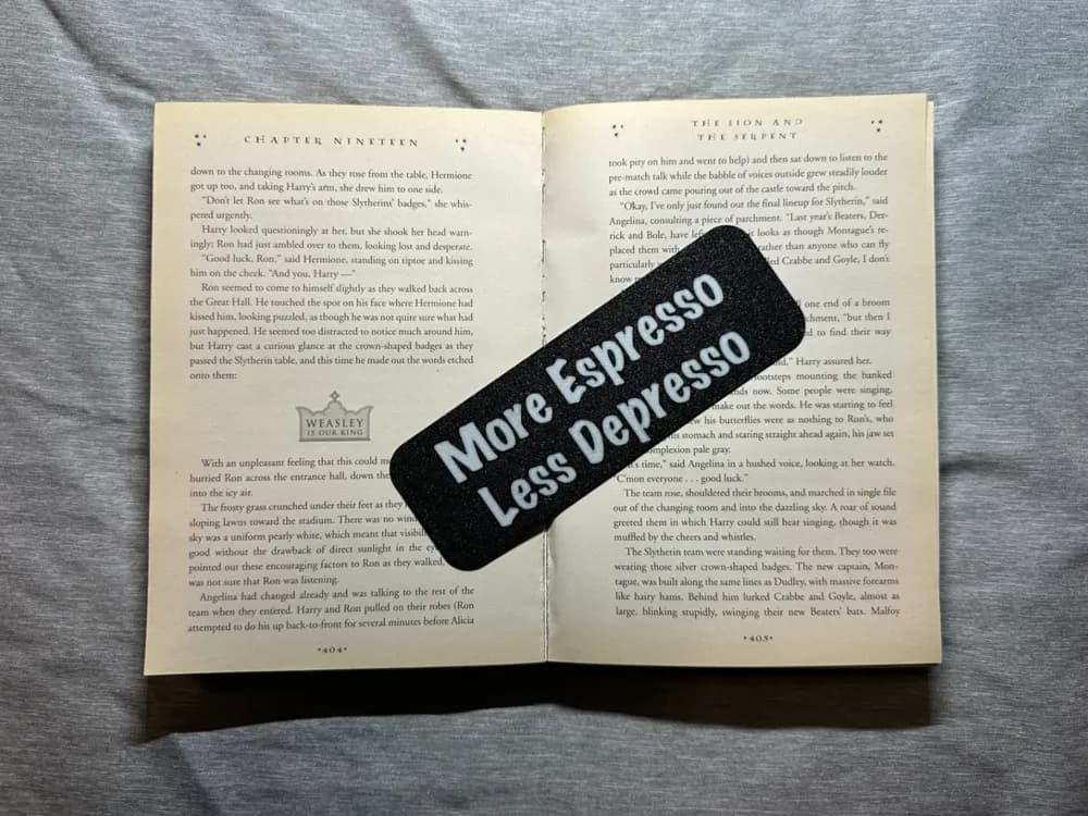 More Espresso Less Depresso Bookmark More Espresso Less Depresso Bookmark