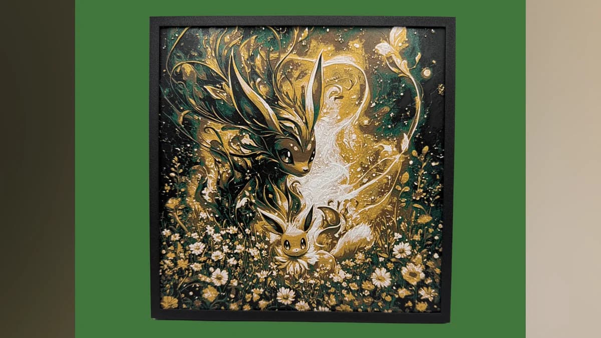 Eevee with Leafeon - Pokemon Hueforge by Canadian Gamer HueForge model: Eevee with Leafeon - Pokemon Hueforge by Canadian Gamer