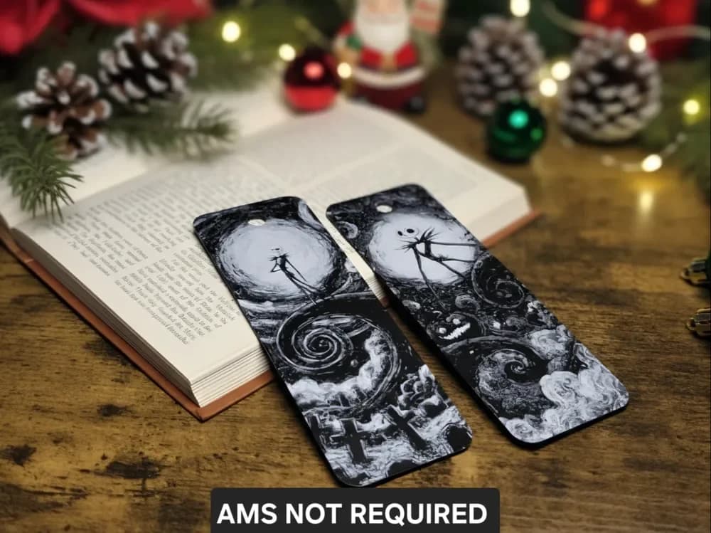 The Nightmare Before Christmas Bookmarks x2 by N0vA Designs HueForge model: The Nightmare Before Christmas Bookmarks x2 by N0vA Designs