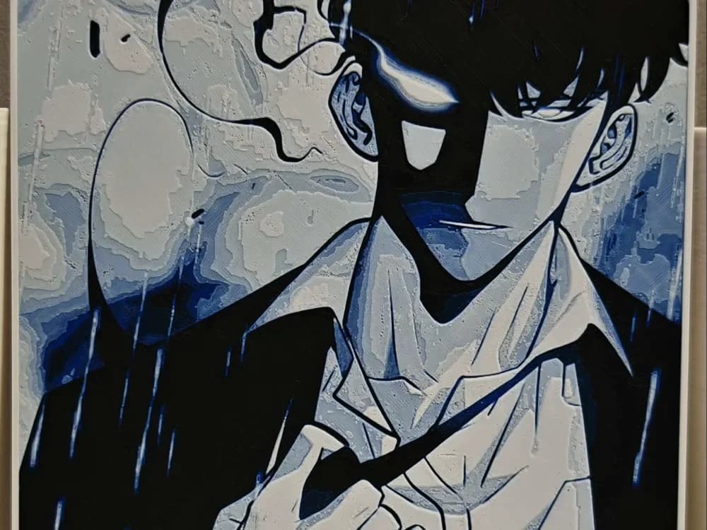 HueForge model: Sung Jinwoo - Solo Leveling by bzz999