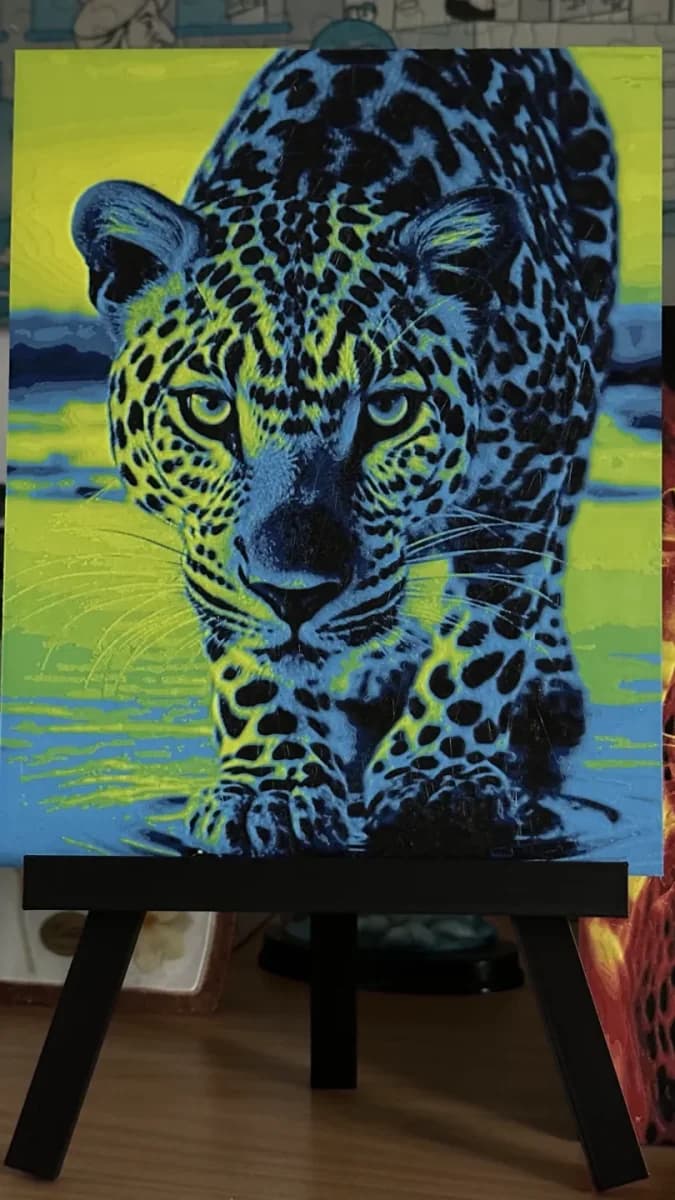 Leopard HueForge blu yellow 182x230 by enricoRE HueForge model: Leopard HueForge blu yellow 182x230 by enricoRE