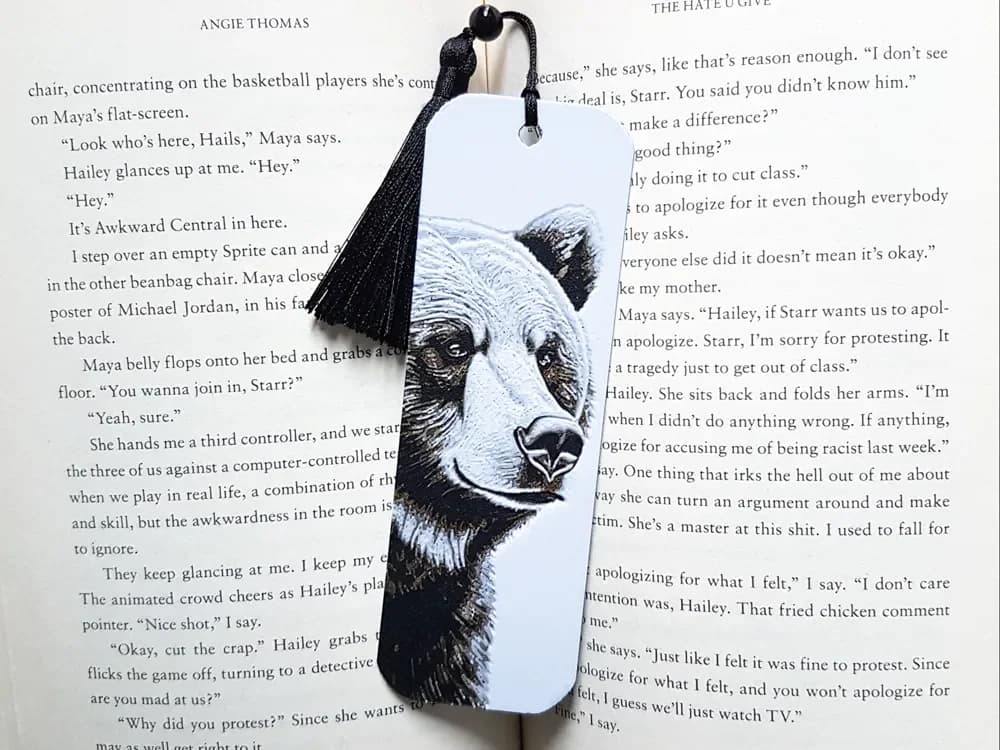 Bookmark, Bear, Hueforge by Dame Jo HueForge model: Bookmark, Bear, Hueforge by Dame Jo