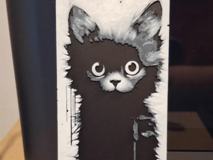 Cat bookmark - just 2 colours Cat bookmark - just 2 colours