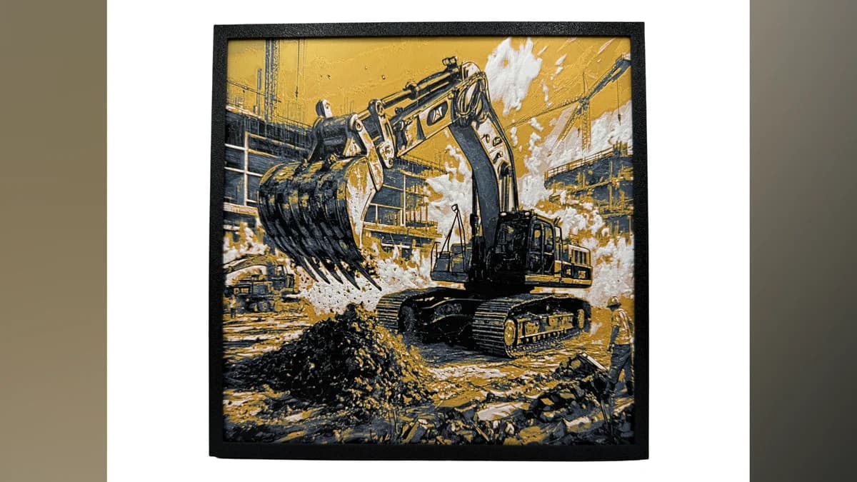 Welcome Pack - Excavator Hueforge by Canadian Gamer HueForge model: Welcome Pack - Excavator Hueforge by Canadian Gamer