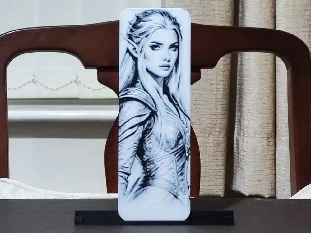 HueForge model: Galadriel Bookmark (2) - 2 Color by BoDad