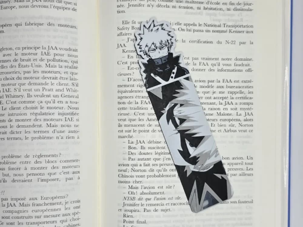 Bookmark Bakugo MHA by Kactus Fpv HueForge model: Bookmark Bakugo MHA by Kactus Fpv