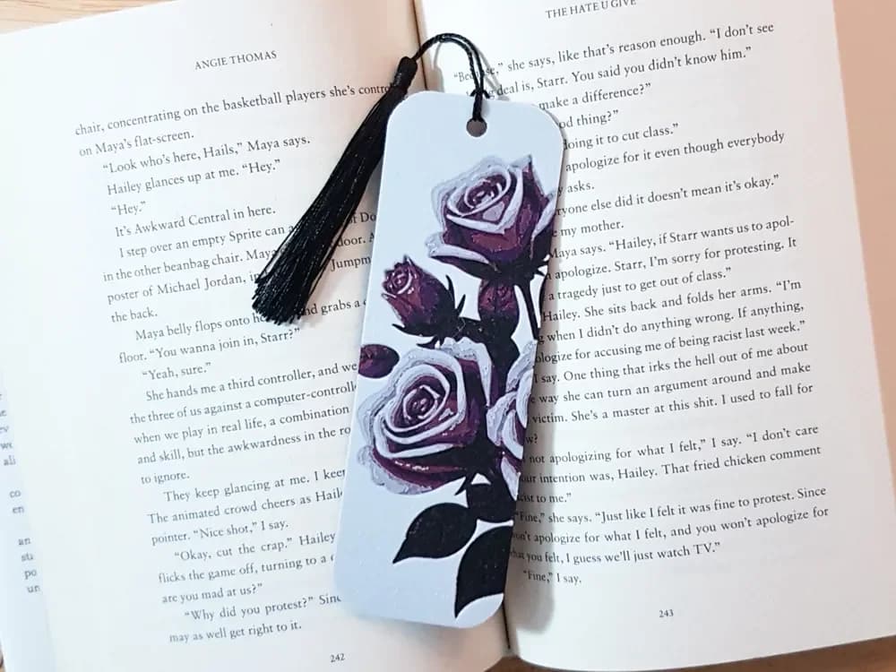 Bookmark, Roses, Hueforge Bookmark, Roses, Hueforge