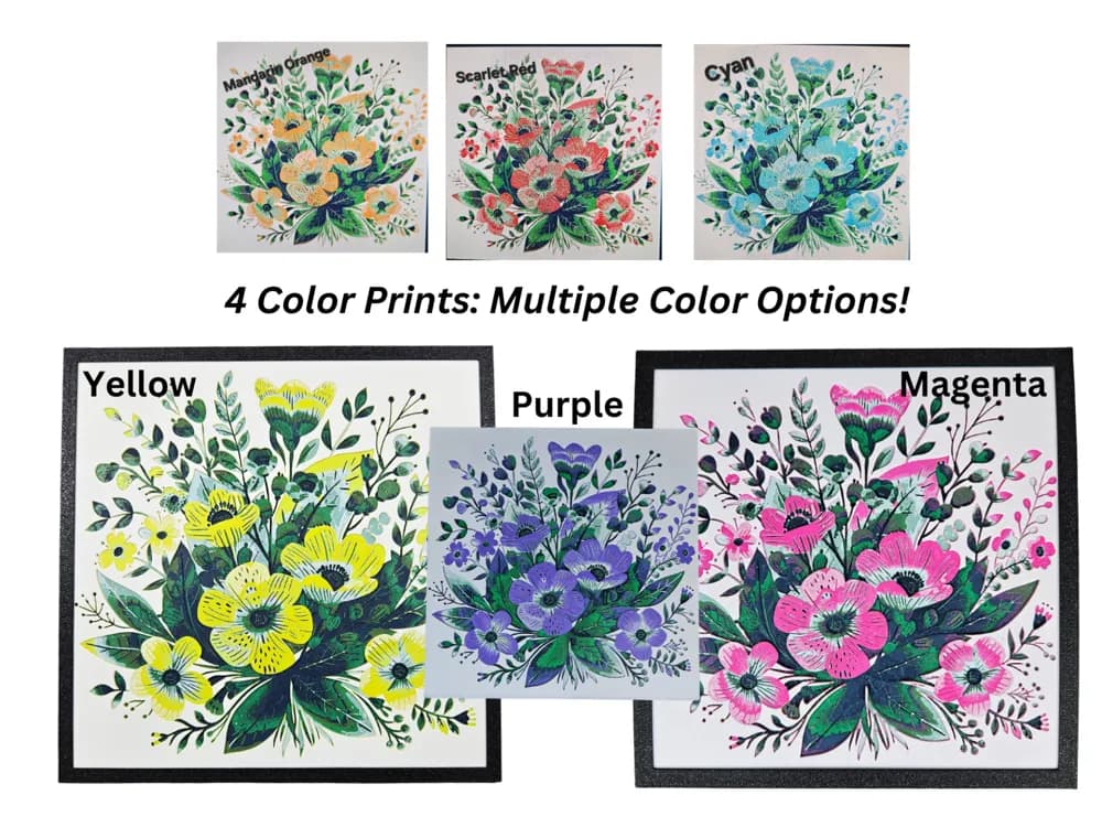 Wildflower Bouquet (4 Colors) by BusyKikiBee HueForge model: Wildflower Bouquet (4 Colors) by BusyKikiBee